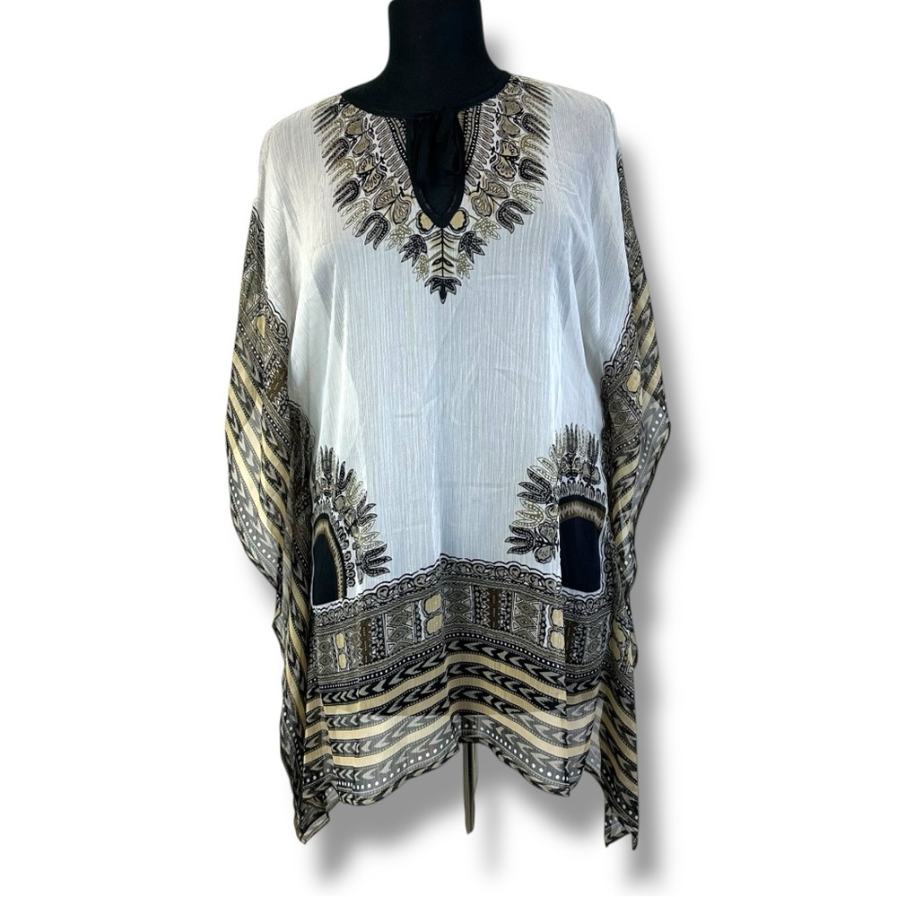 BCBGMaxAzria Sheer Top Cover Up XS